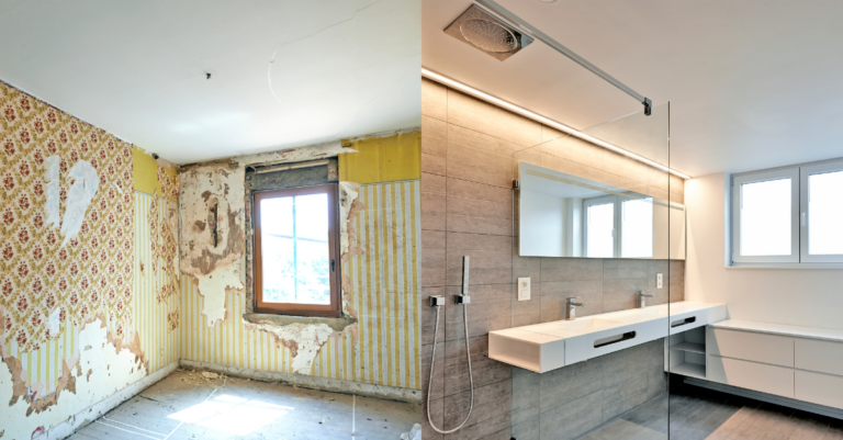 before and after interior design